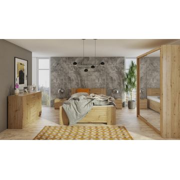 Mobilier de dormitor BONO 2 Stejar Artisan