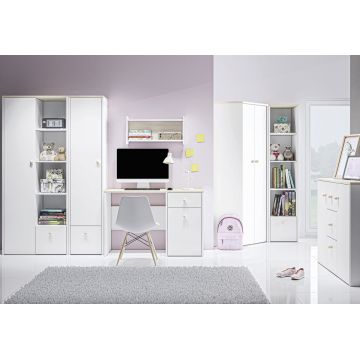 Mobilier pentru copii / tineret CESAR 1 Alb / Fag Fjord