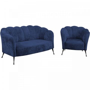 Set de canapele 2+1 ADRIA eureka 2127 Negru