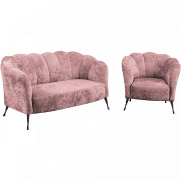Set de canapele 2+1 ADRIA eureka 2142 Negru
