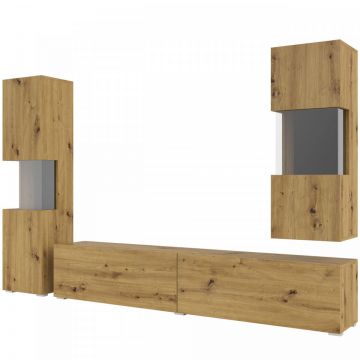 Set de mobilier AVA 10 Stejar Artisan / Negru
