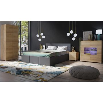 Set de mobilier dormitor CALABRIA 13 Stejar Auriu