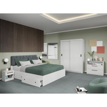 Set dormitor Odin Alb C05