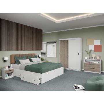 Set dormitor Odin Alb/San Remo C13