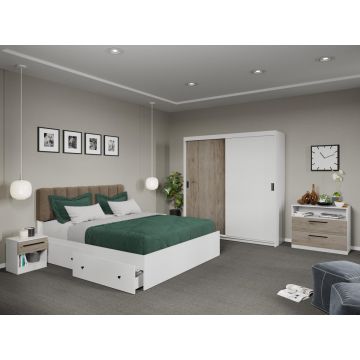 Set dormitor Odin Alb/San Remo C27