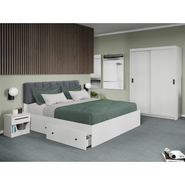 Set mobila dormitor 4 piese Odin Alb C33