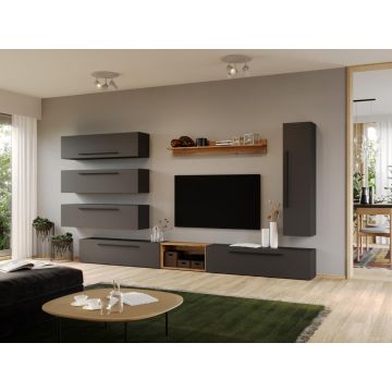 Set Mobila Living Tapo Gri Antracit C03