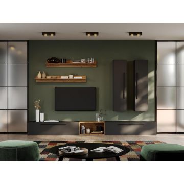 Set Mobila Living Tapo Gri Antracit C09