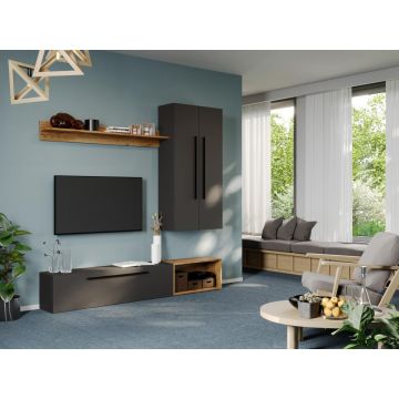 Set Mobila Living Tapo Gri Antracit C18