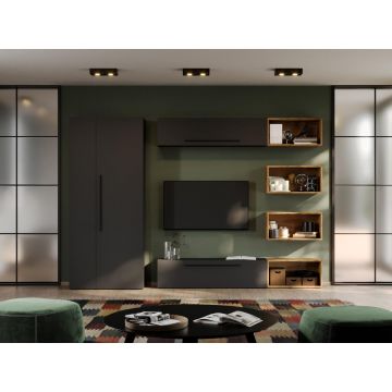 Set Mobila Living Tapo Gri Antracit C20