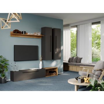Set Mobila Living Tapo Gri Antracit C29