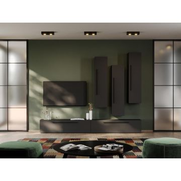 Set Mobila Living Tapo Gri Antracit C33
