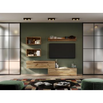 Set Mobila Living Tapo Stejar Auriu C35
