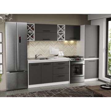 Mobila Bucatarie gri Sofi - 101 - 260 cm