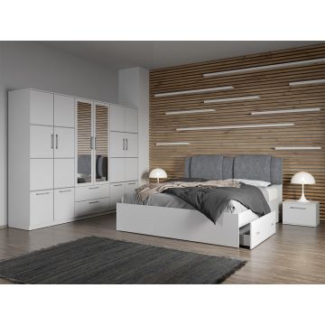 Set dormitor complet Alb - Acapulco - C15 Set dormitor complet Alb - Acapulco - C15