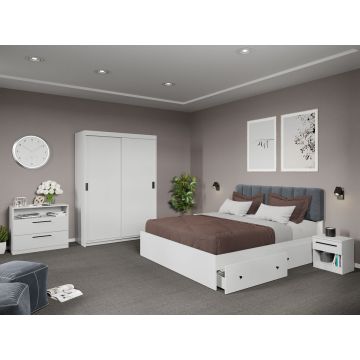 Set dormitor complet Alb - Karin - C19