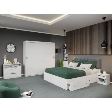 Set dormitor complet Alb - Karin - C5