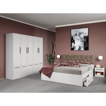 Set dormitor complet Alb - Madrid - C49