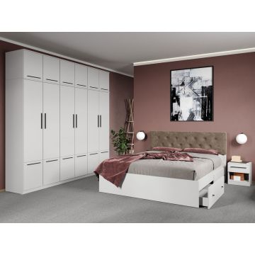 Set dormitor complet Alb - Madrid - C61