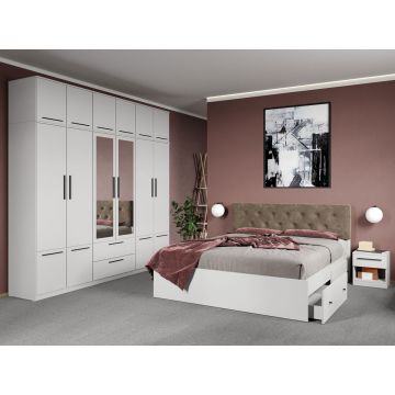 Set dormitor complet Alb - Madrid - C63