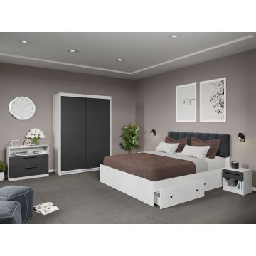 Set dormitor complet Gri - Karin - C22