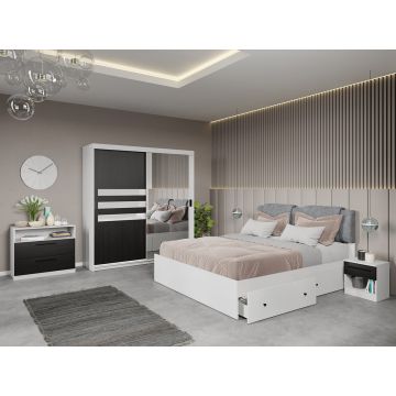 Set dormitor complet Oglinda+Ferrara - Glass - C1