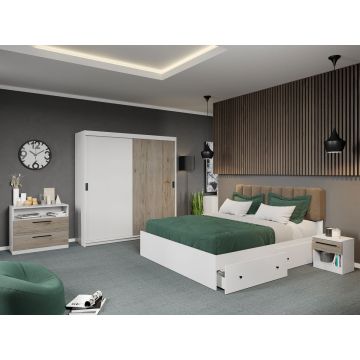 Set dormitor complet San Remo+Alb - Karin - C13