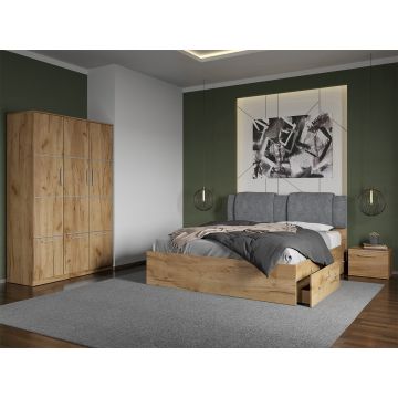 Set dormitor complet Stejar Auriu - Acapulco - C21 Set dormitor complet Stejar Auriu - Acapulco - C21