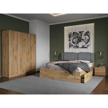 Set dormitor complet Stejar Auriu - Acapulco - C25