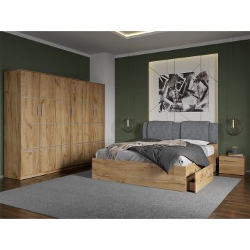 Set dormitor complet Stejar Auriu - Acapulco - C33 Set dormitor complet Stejar Auriu - Acapulco - C33