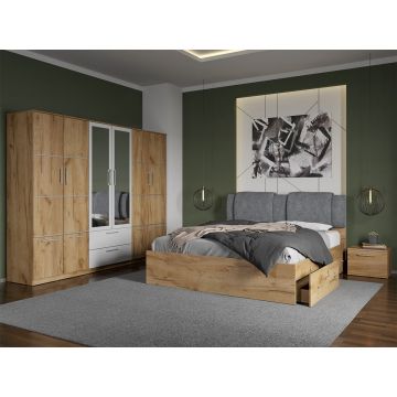 Set dormitor complet Stejar Auriu - Acapulco - C35 Set dormitor complet Stejar Auriu - Acapulco - C35
