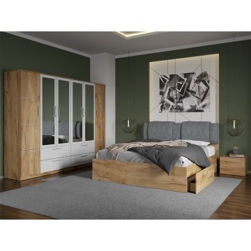 Set dormitor complet Stejar Auriu - Acapulco - C39