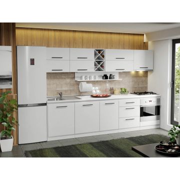Mobila Bucatarie alba Sofi - 01 - 290 cm
