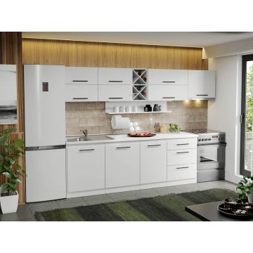 Mobila Bucatarie alba Sofi - 02 - 290 cm