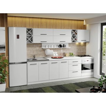 Mobila Bucatarie Alba Sofi - 04 - 280 cm
