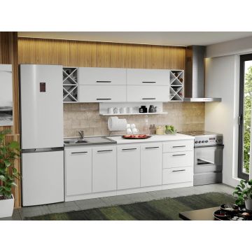 Mobila Bucatarie alba Sofi - 06 - 220 cm