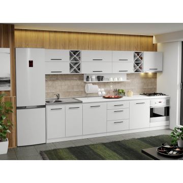 Mobila Bucatarie alba Sofi - 19 - 320 cm