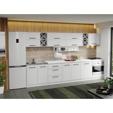 Mobila Bucatarie alba Sofi - 21 - 340 cm