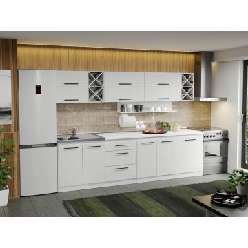 Mobila Bucatarie alba Sofi - 22 - 280 cm