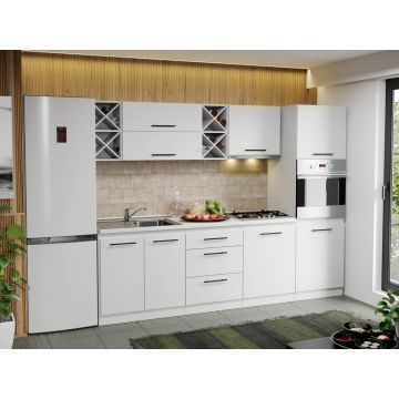 Mobila Bucatarie alba Sofi - 29 - 260 cm