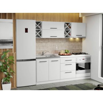 Mobila Bucatarie alba Sofi - 32 - 200 cm