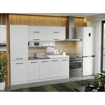 Mobila Bucatarie alba Sofi - 40 - 220 cm