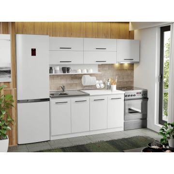 Mobila Bucatarie alba Sofi - 42 - 220 cm