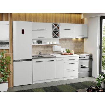Mobila Bucatarie alba Sofi - 45 - 230 cm