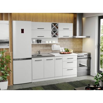 Mobila Bucatarie alba Sofi - 46 - 170 cm