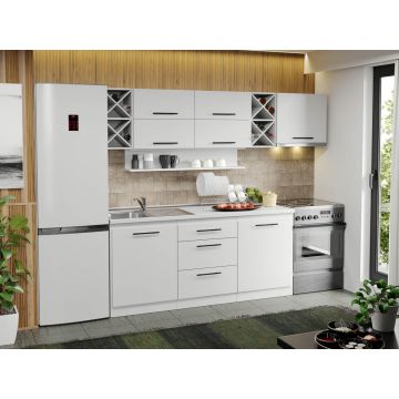 Mobila Bucatarie alba Sofi - 48 - 240 cm