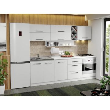 Mobila Bucatarie alba Sofi - 50 - 250 cm