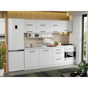 Mobila Bucatarie alba Sofi - 53 - 240 cm