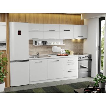 Mobila Bucatarie alba Sofi - 54 - 240 cm