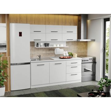 Mobila Bucatarie alba Sofi - 55 - 180 cm